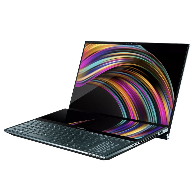 Notebook Asus ZenBook Pro Duo UX581GV | Core i7‑9750H / RTX 2060 / 16GB / 1TB SSD / Doble Pantalla 4K Touch – Excelente (Reacondicionado)