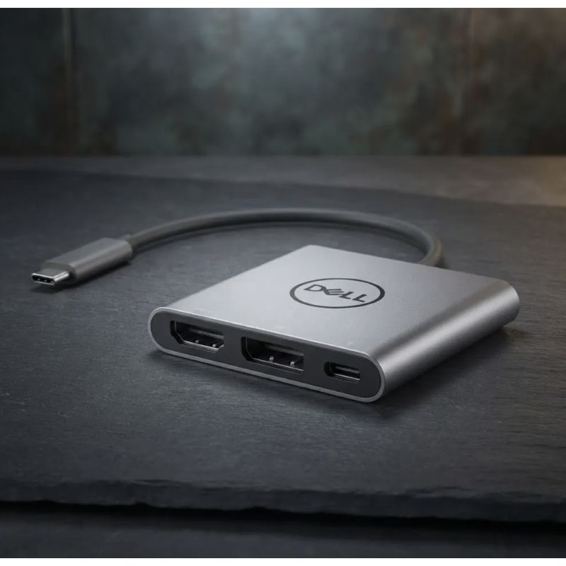 Adaptador Original Dell USB‑C a HDMI / DisplayPort Pass‑Through – Nuevo