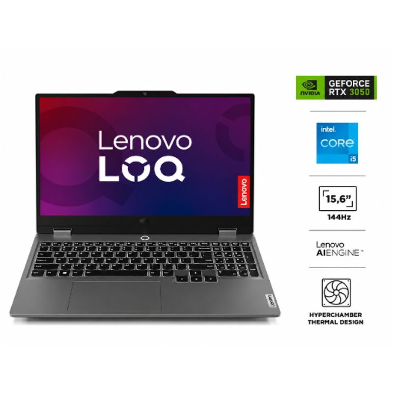 Notebook Gamer 15.6" Lenovo LOQ 15IAX9 Intel i5 RTX 3050 6GB 144Hz (Reacondicionado Excelente)