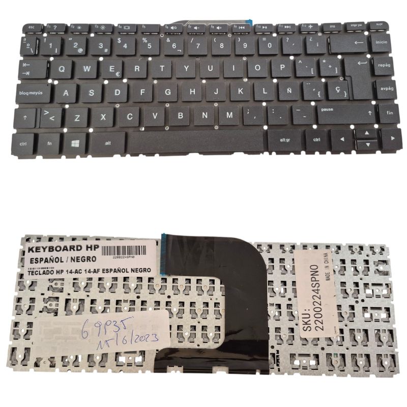 Teclado HP 14-ac / 14-af Español Negro  Original