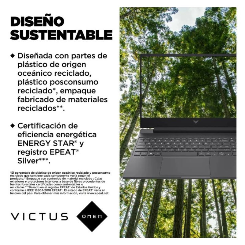 Notebook Gamer HP Victus 15-fa0025la – Core i5, 8GB RAM, SSD 512GB, RTX 3050, 144Hz