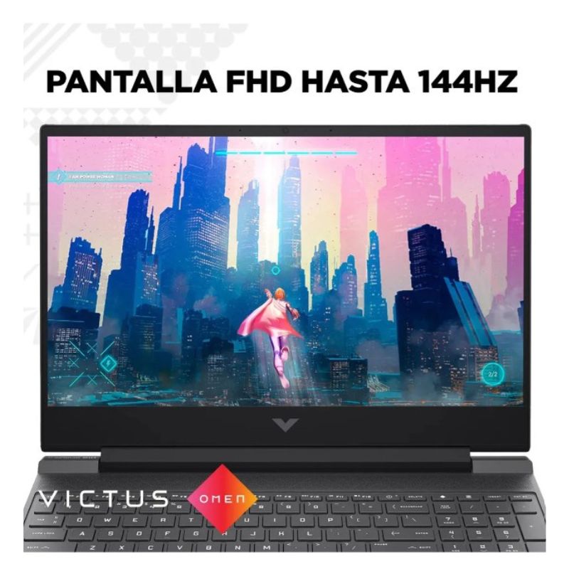 Notebook Gamer HP Victus 15-fa0025la – Core i5, 8GB RAM, SSD 512GB, RTX 3050, 144Hz