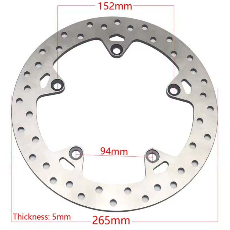Disco de freno trasero para moto BMW R1200GS / R Nine T – Ventilado 265 mm
