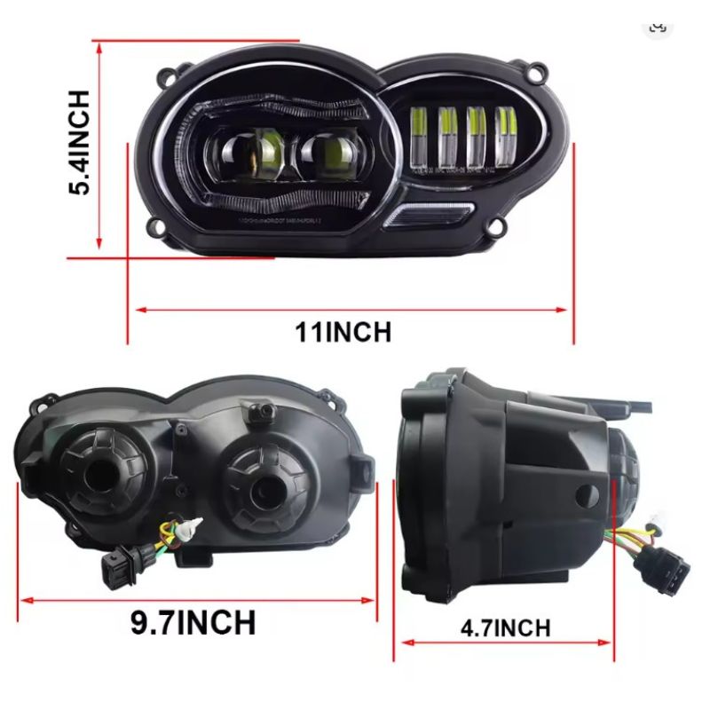 Faro delantero LED 12V para BMW R1200GS / R1200GS Adventure – 2005–2013