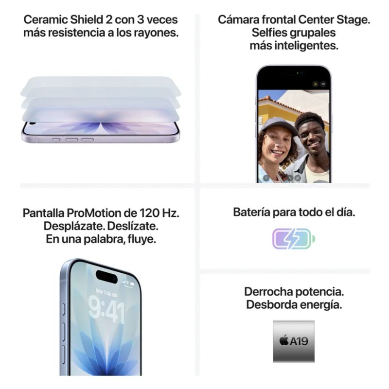 Apple iPhone 17 – Mist Blue – 256GB – Modelo A3520 – Nuevo – Garantía Oficial