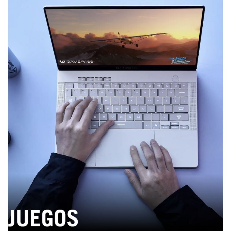 Notebook Gamer ASUS ROG Zephyrus G14 GA403WR‑G14.R95070TI – AMD Ryzen AI 9 HX 370 – 32GB RAM – 1TB SSD – Pantalla OLED WQXGA+ 14” 120Hz – RTX 5070 Ti 12GB – Platinum Blanco – Windows 11 Home – Reacondicionado Excelente