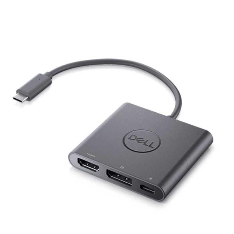 Adaptador Dell Original USB-C a HDMI / DisplayPort con Carga Power Pass-Through (Nuevo Sellado)