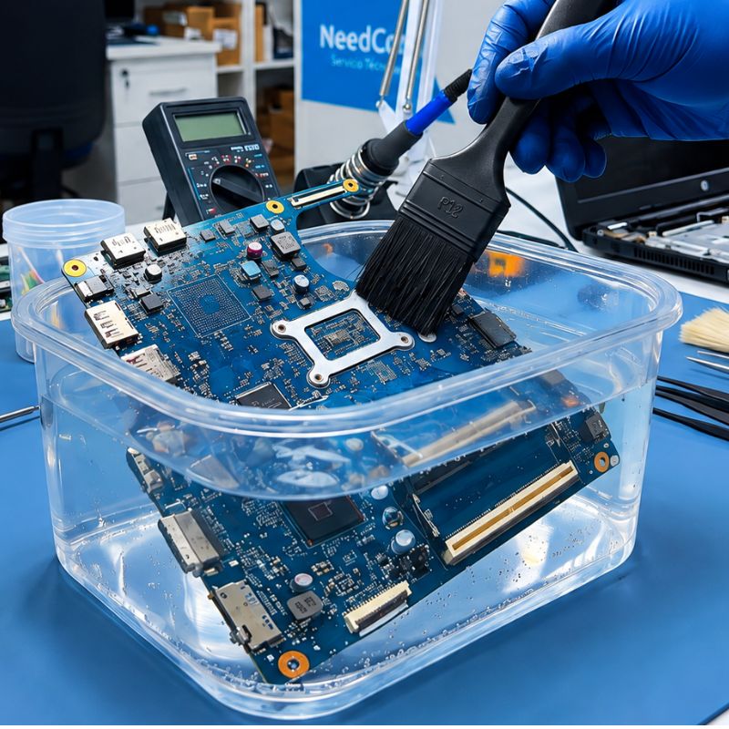 Servicio Técnico Baño Químico para Notebook Recuperación y Limpieza Ultrasónica por Derrame de Líquidos