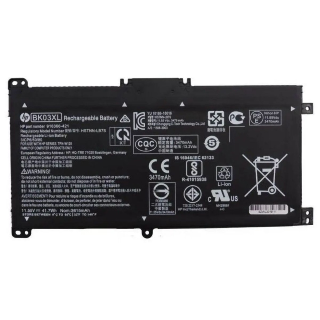Batería original HP BK03XL – Compatible con HP Pavilion x360 14‑BA