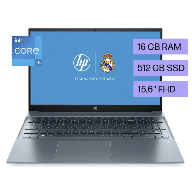 Notebook HP 15‑eg2503la – Intel Core i5‑1235U – 16GB DDR4 – SSD 512GB – Pantalla 15,6” FHD – Windows 11 Home – Excelente (Reacondicionado)