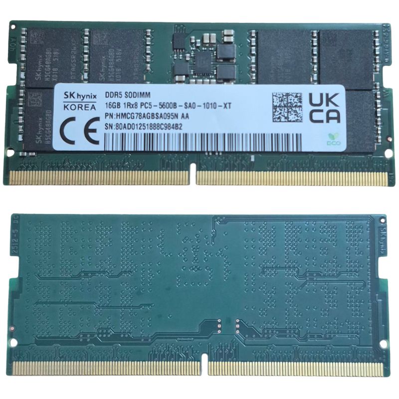 Memoria DDR5 SODIMM 16GB | 5600 MHz – SK hynix – Nueva