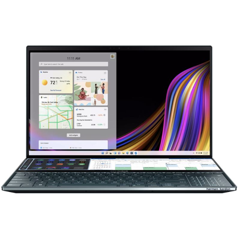 Notebook Asus ZenBook Pro Duo UX581GV | Core i7‑9750H / RTX 2060 / 16GB / 1TB SSD / Doble Pantalla 4K Touch – Excelente (Reacondicionado)